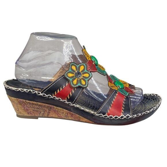 L’artiste X Spring Step Women’s Edrea Floral Multicolor Sandals Size 40 US 9 - Picture 1 of 11